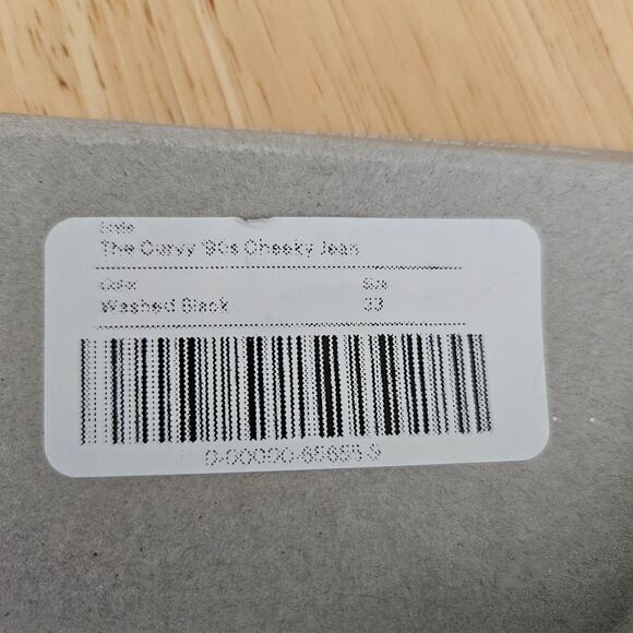 Everlane The Curvy ’90s Cheeky Jean Ankle Button Fly Washed Black Sz 33 NWT - Picture 6 of 9